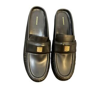 Givenchy 4G Leather Loafer Mules Slip On Designer Italy MISMATCHED SIZE 7/7.5